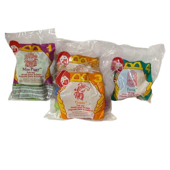 McDonald’s Happy Meal Muppets Treasure Island Tub Toys Bundle Miss Piggy Fozzie - Picture 1 of 13